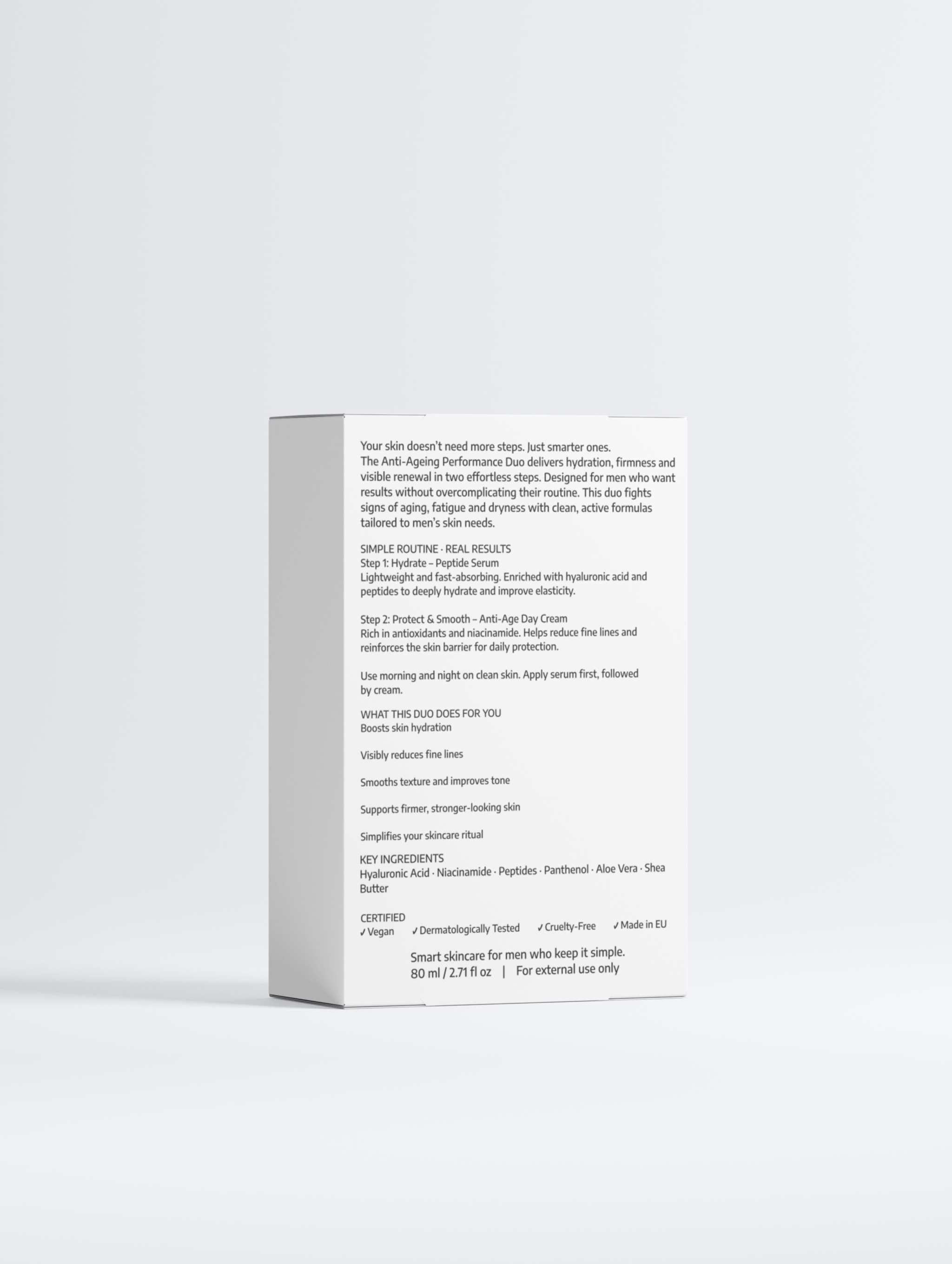 Product packaging with text on a white background