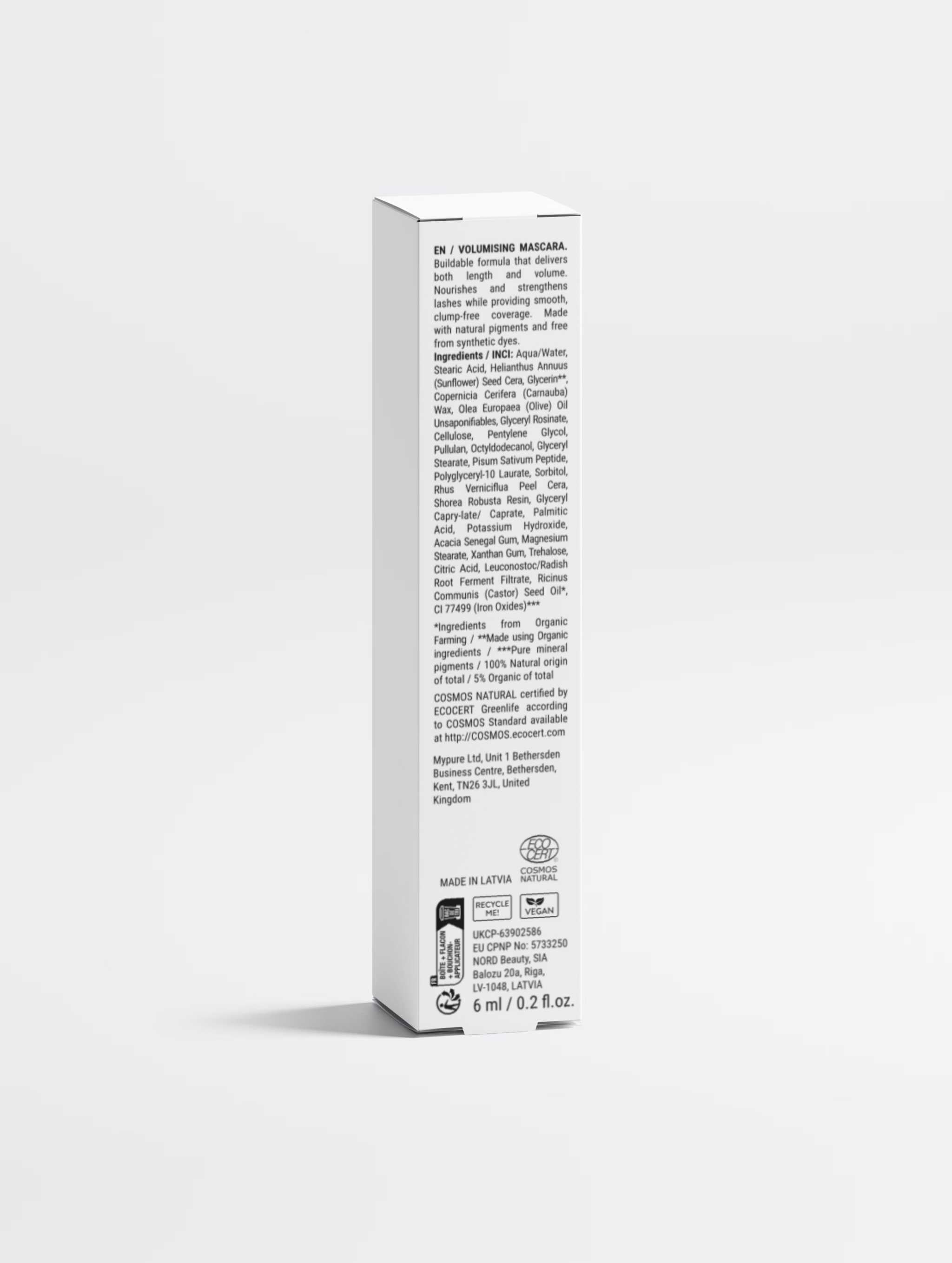 Mascara allungante e volumizzante da uomo