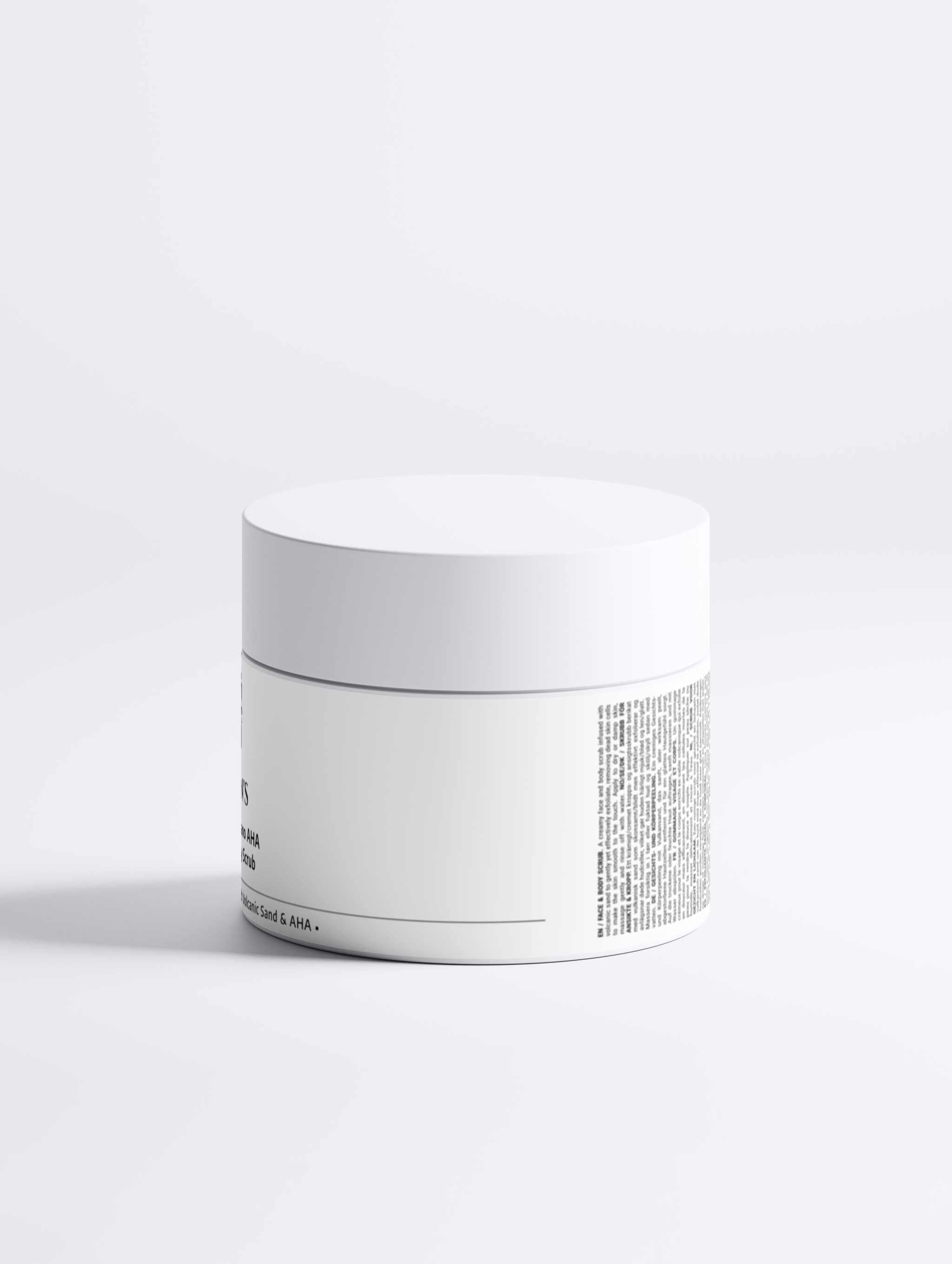 Exfoliante facial y corporal de volcán islandés con AHA para hombres