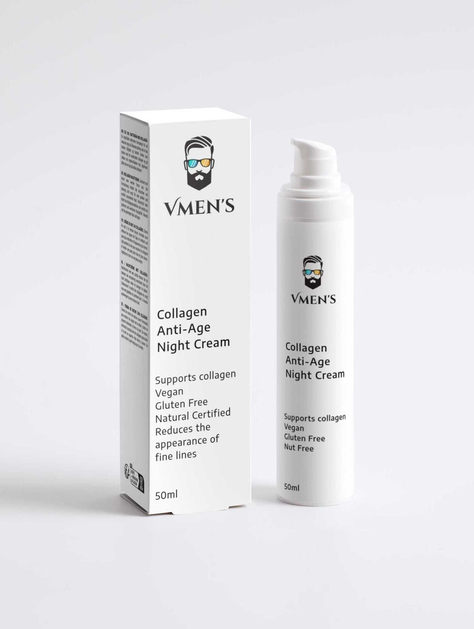 Collagen Anti - Age Night Cream - Vmen&