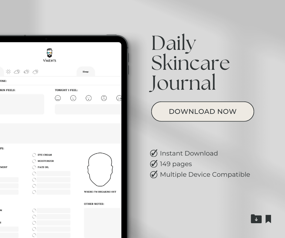Digital Skincare Daily Journal - Vmen&