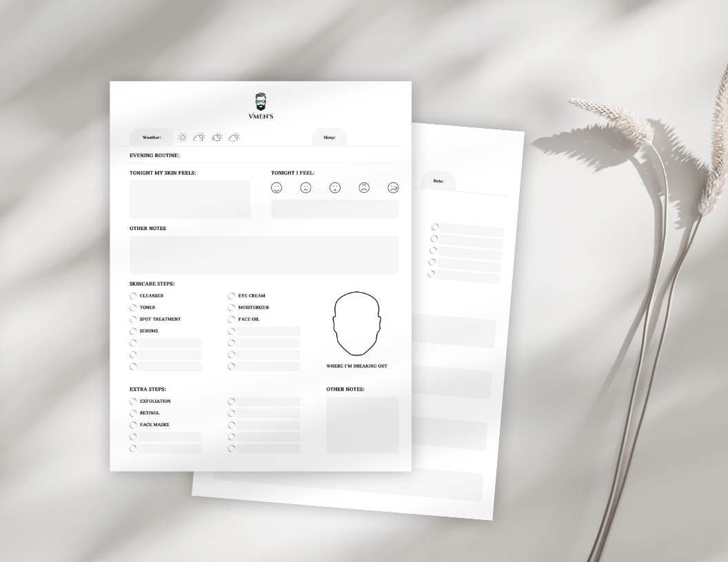 Digital Skincare Daily Journal - Vmen&