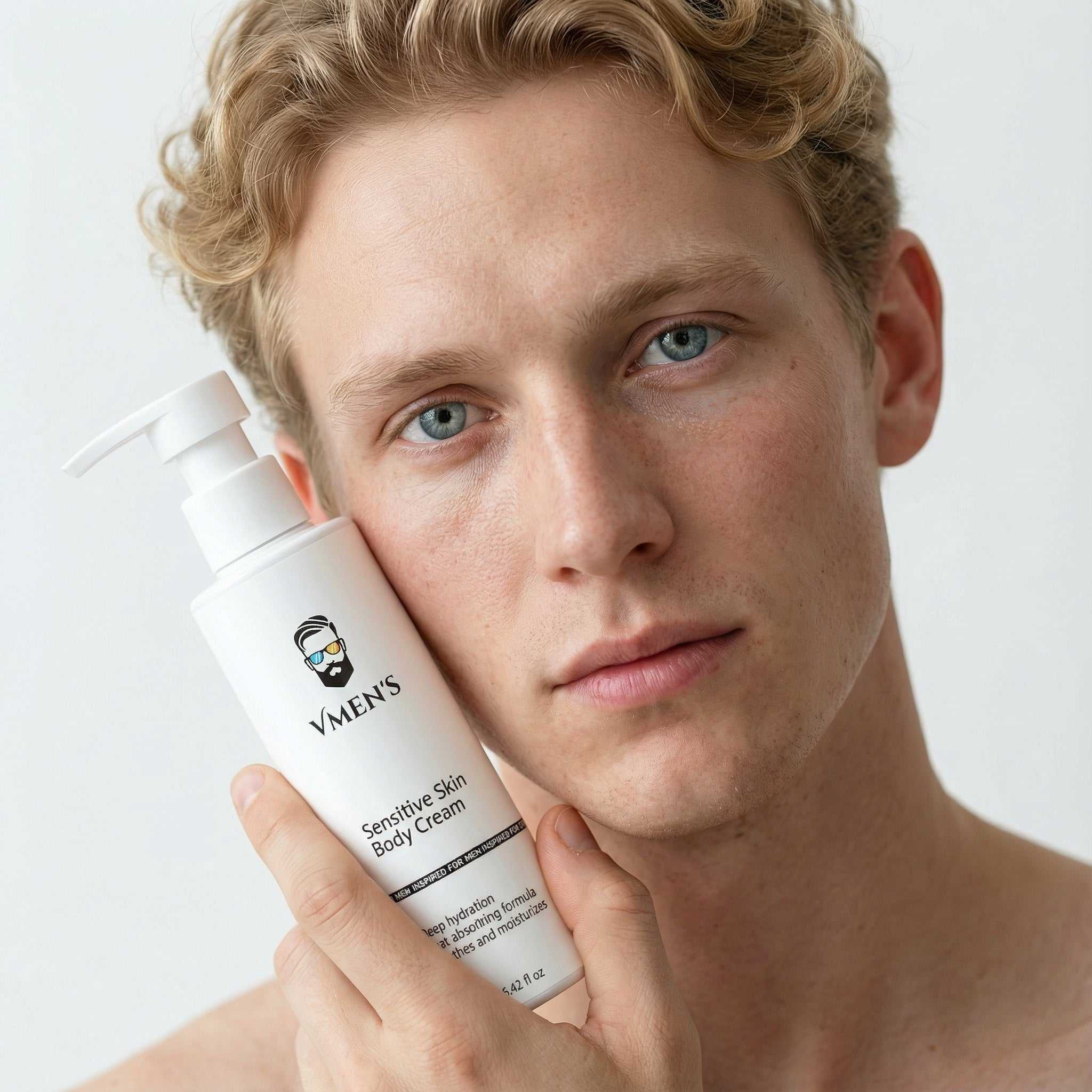 Crème corporelle pour homme à peau sensible