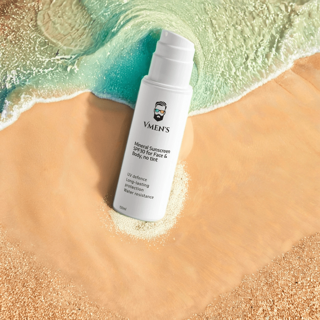 Mineral Sunscreen SPF30 for Face & Body, no tint - Vmen&