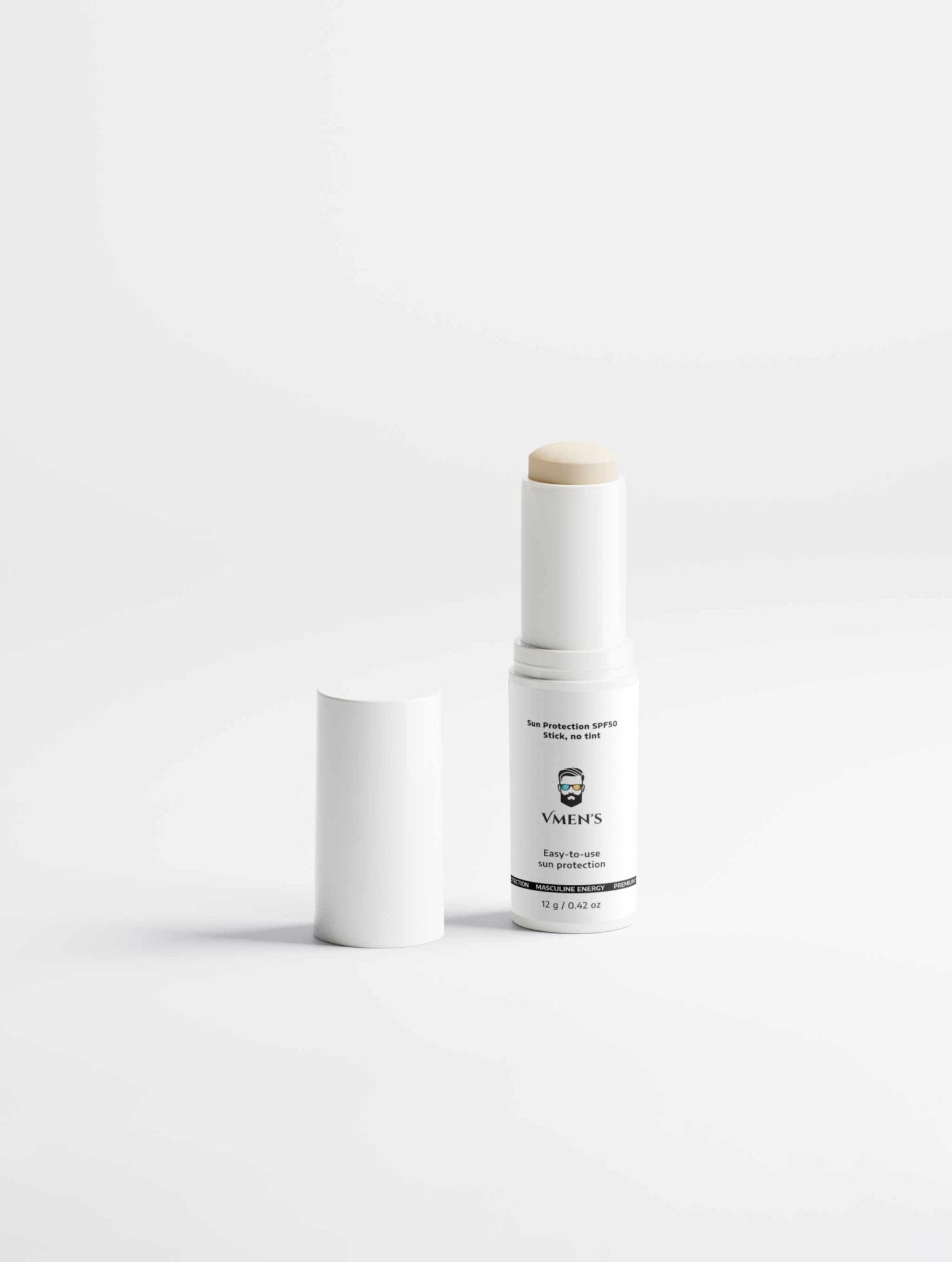 Sun Protection SPF50 Stick, NO TINT | Mineral Sunscreen for Men - Vmen&