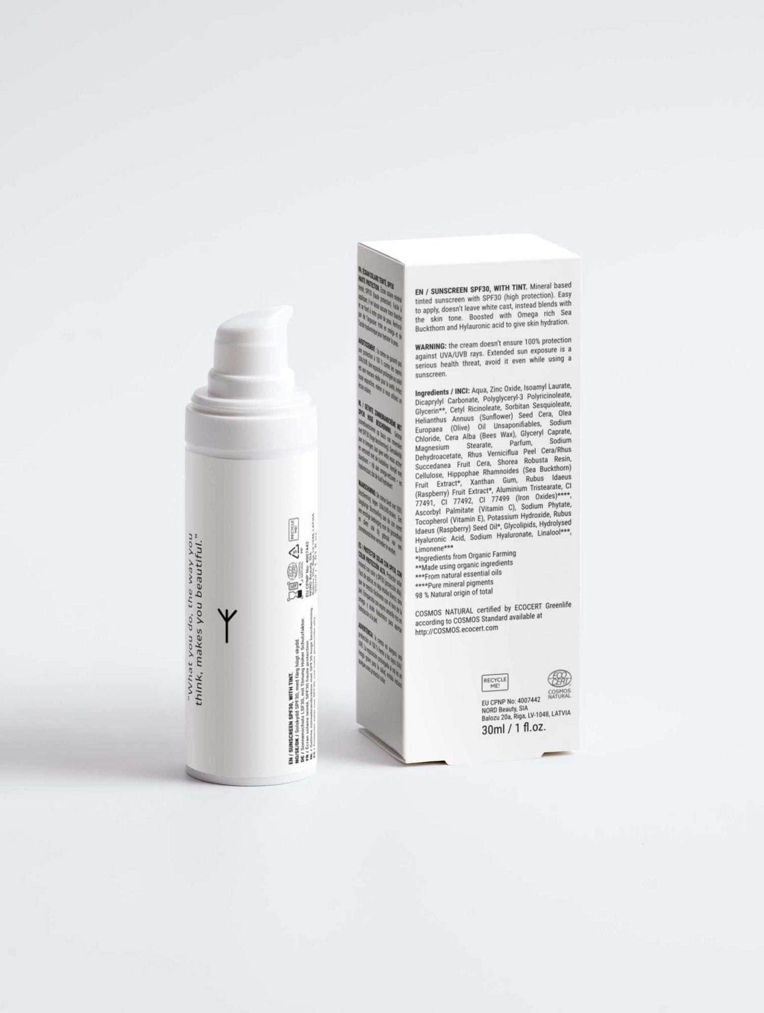 Sunscreen SPF30, with tint - Vmen&