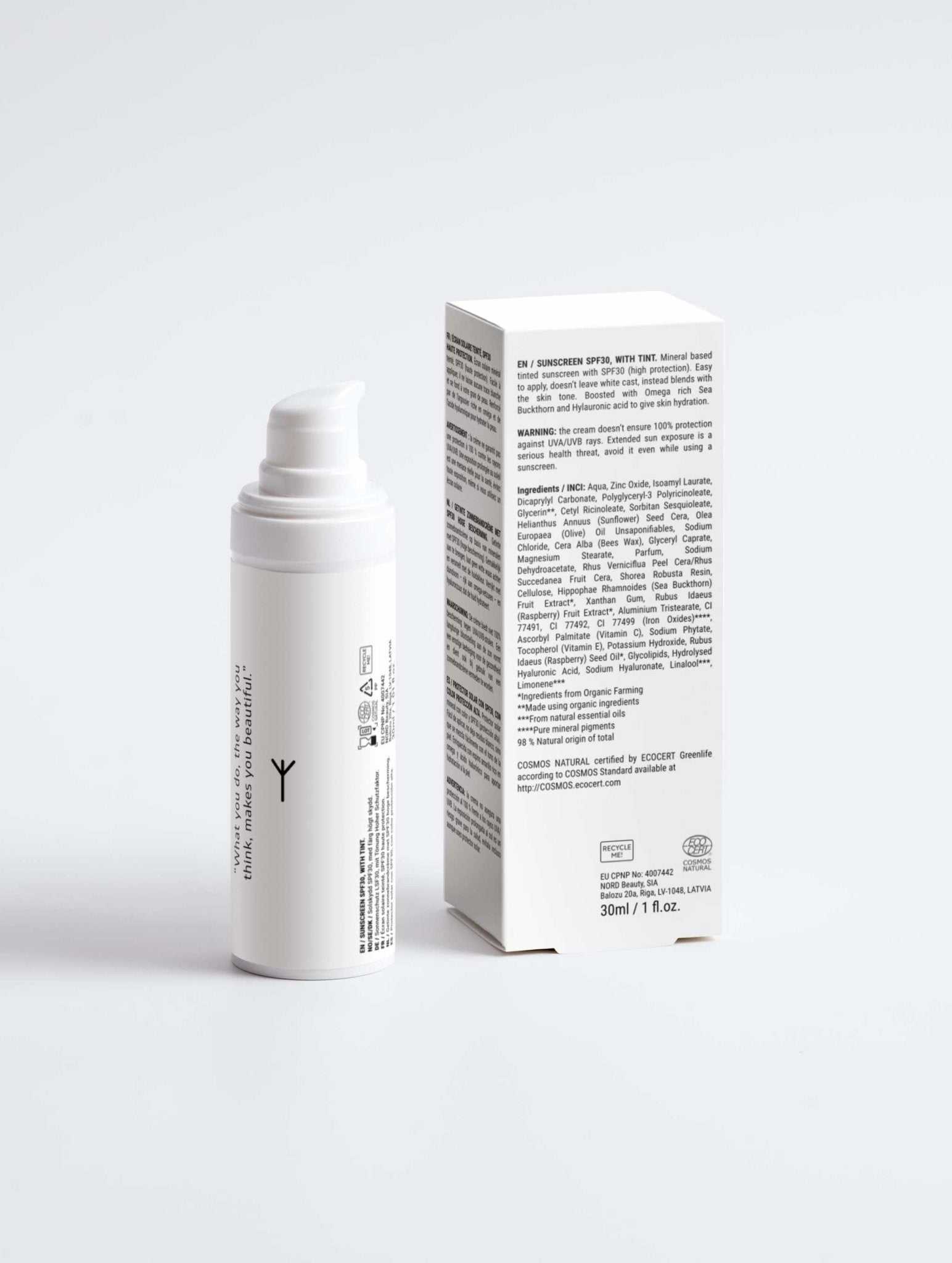 Sunscreen SPF30, with tint - Vmen&