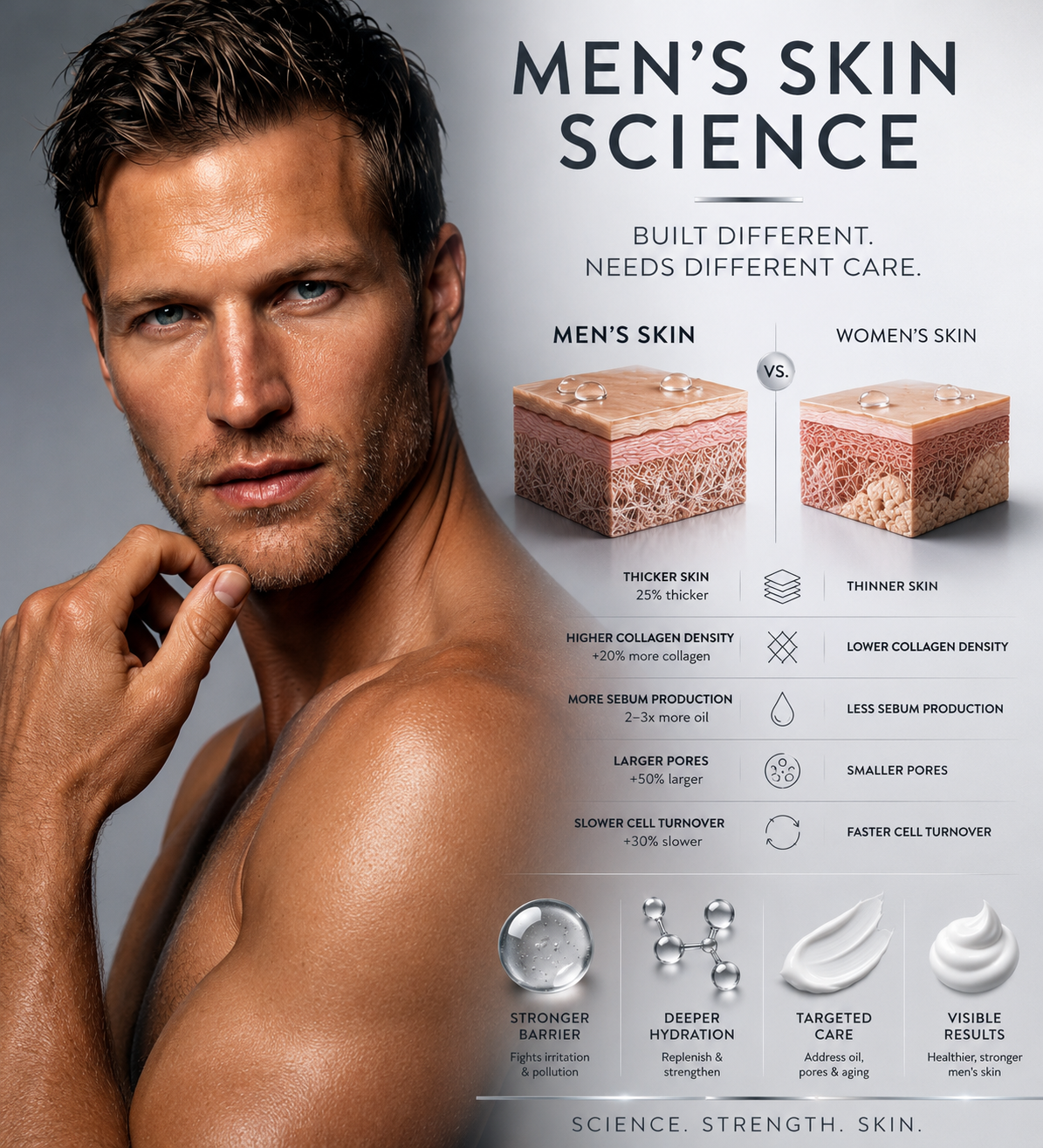 Men’s Skin vs Women’s Skin: What’s the Difference?