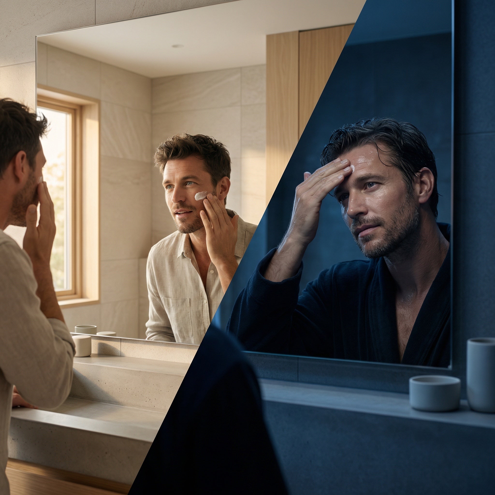 Morning vs Night Skincare Routine for Men (Complete Guide)