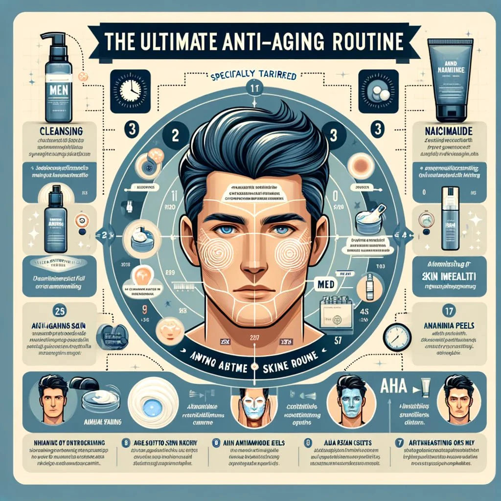 The Ultimate Anti-Aging Routine for Your 20s and 30s: Focus on Cleansing, Niacinamide, and AHA Peels - Vmen's