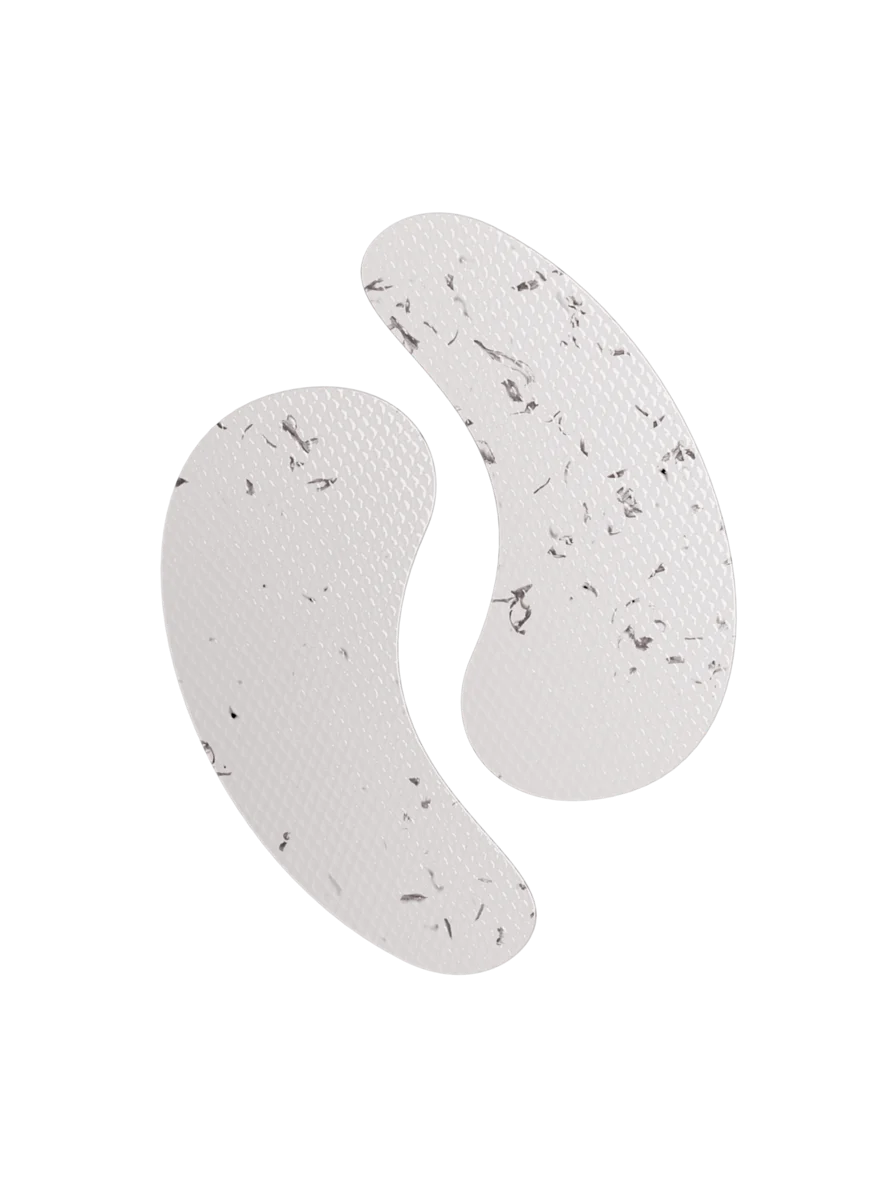 Caffeine and vitamin C hydrogel eye patches for men, close-up