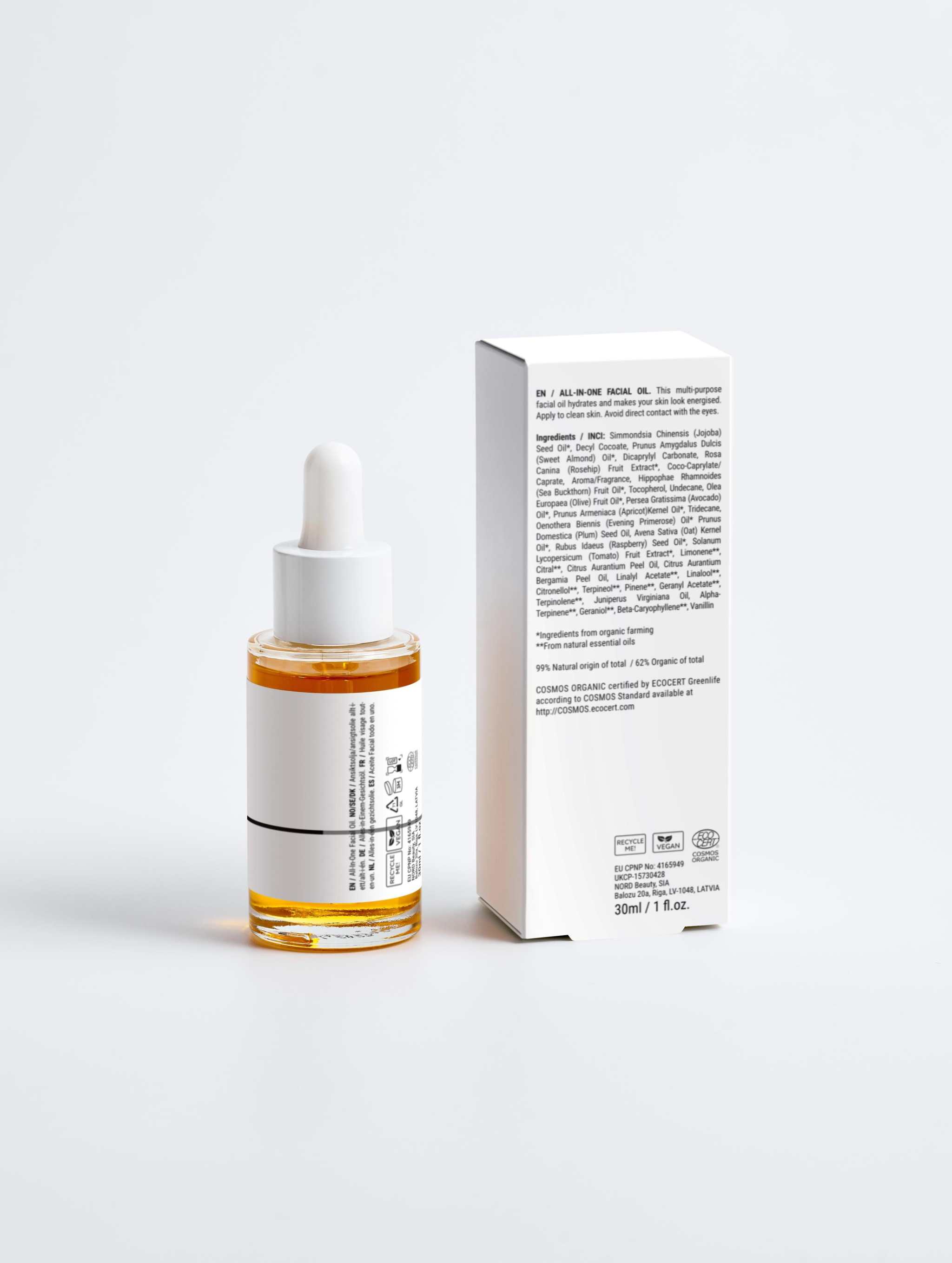 Óleo Facial Tudo-em-Um para Homem - Solução Completa para a Pele