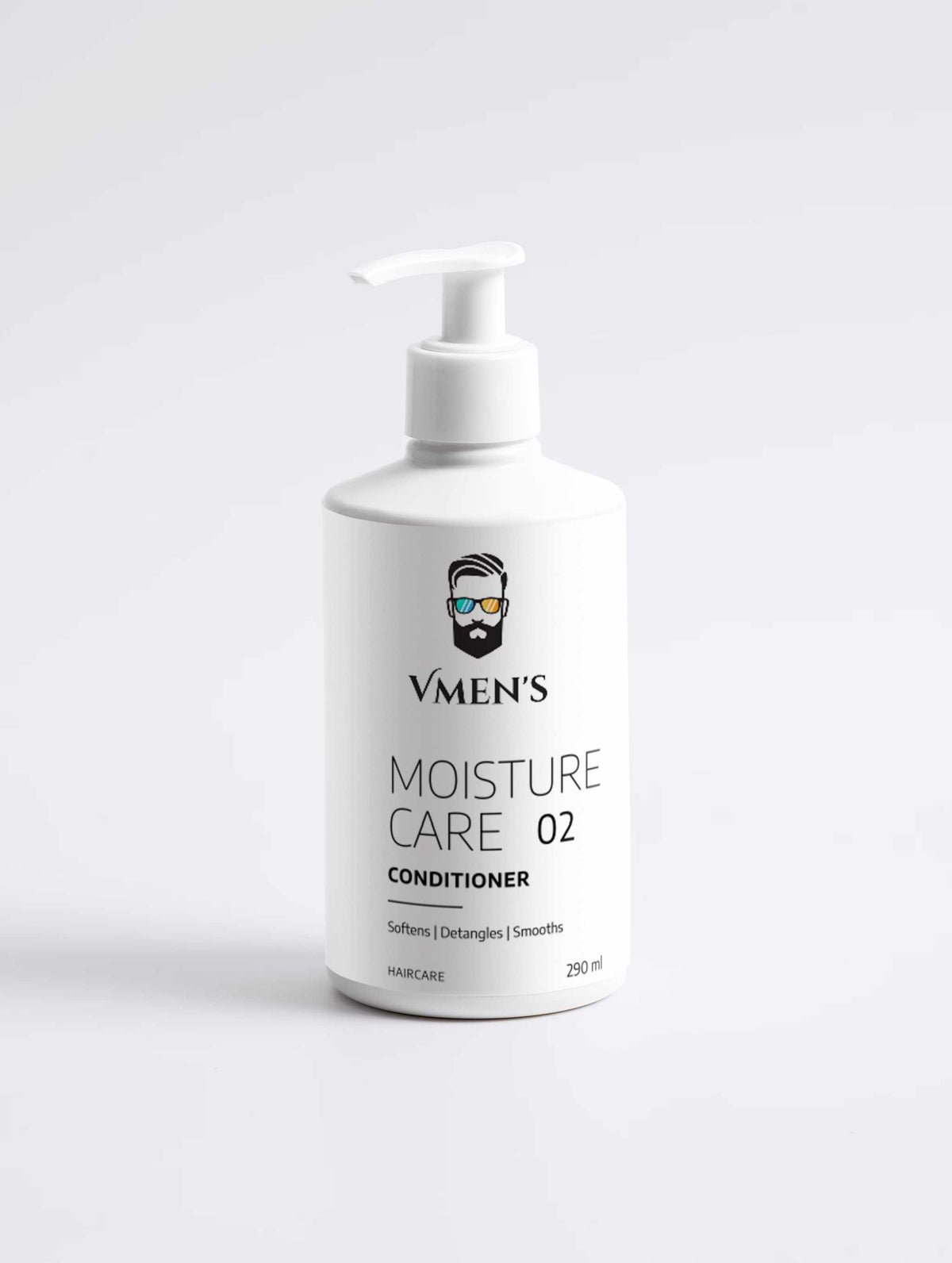 A white pump bottle of VMEN&