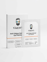 Men using anti-fatigue hydrogel eye patches for refreshed eyes