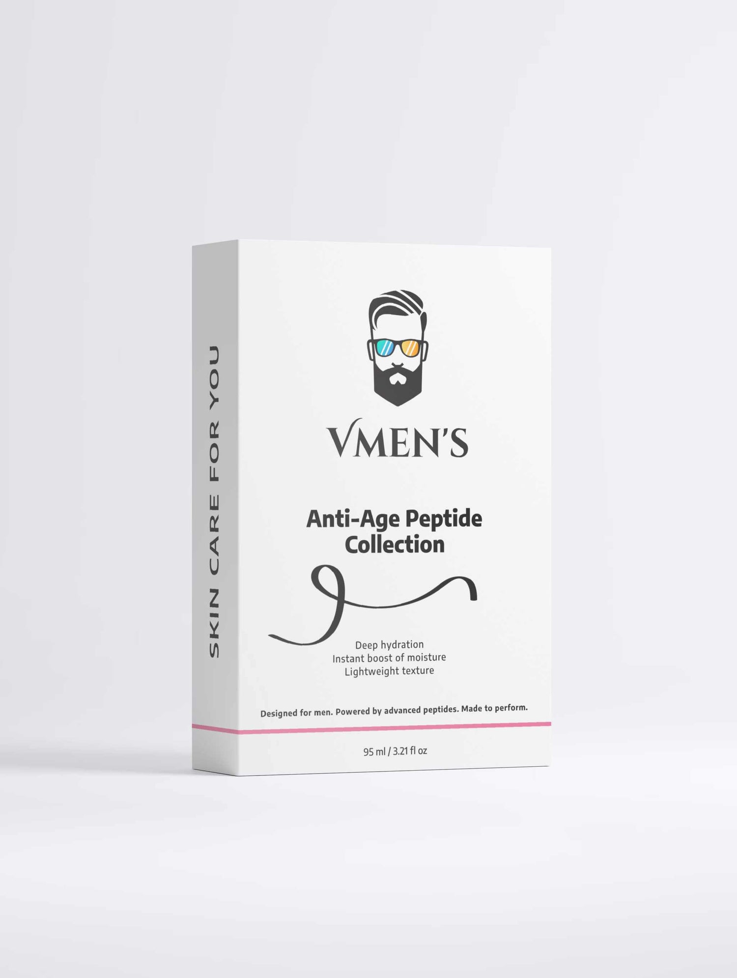 A white rectangular product box for VMEN&