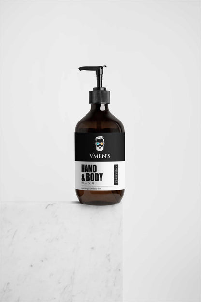 Detergente mani e corpo da uomo alla menta piperita e al cedro scuro