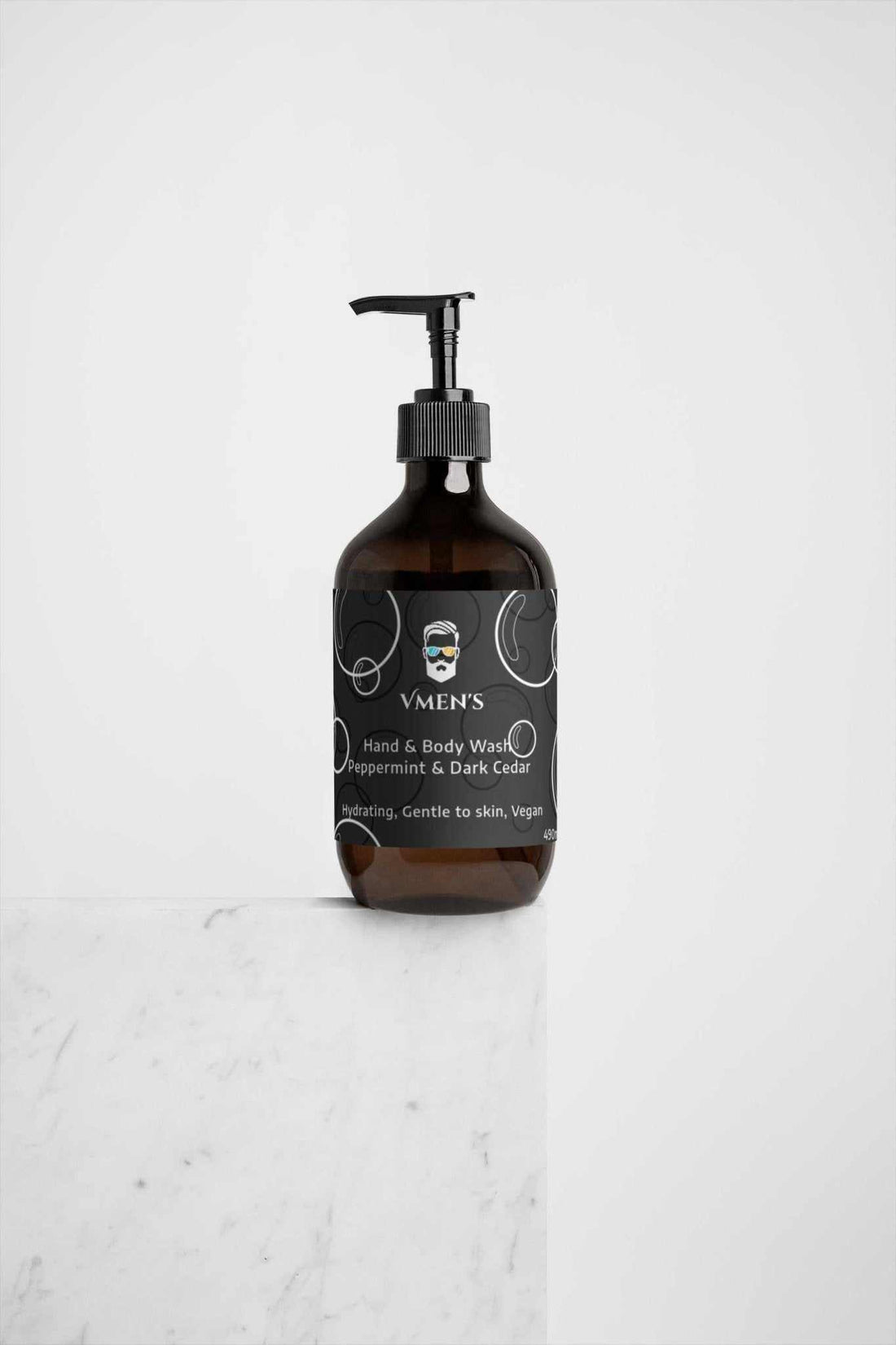 Hand & Body Wash, Peppermint & Dark Cedar - Vmen&