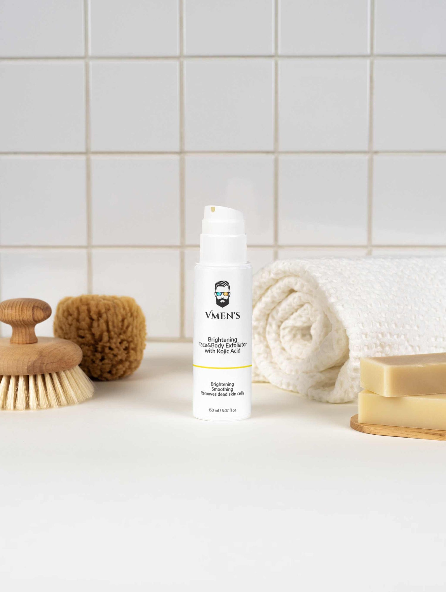 Vmen’s Brightening Face &amp;amp; Body Exfoliator with Kojic Acid