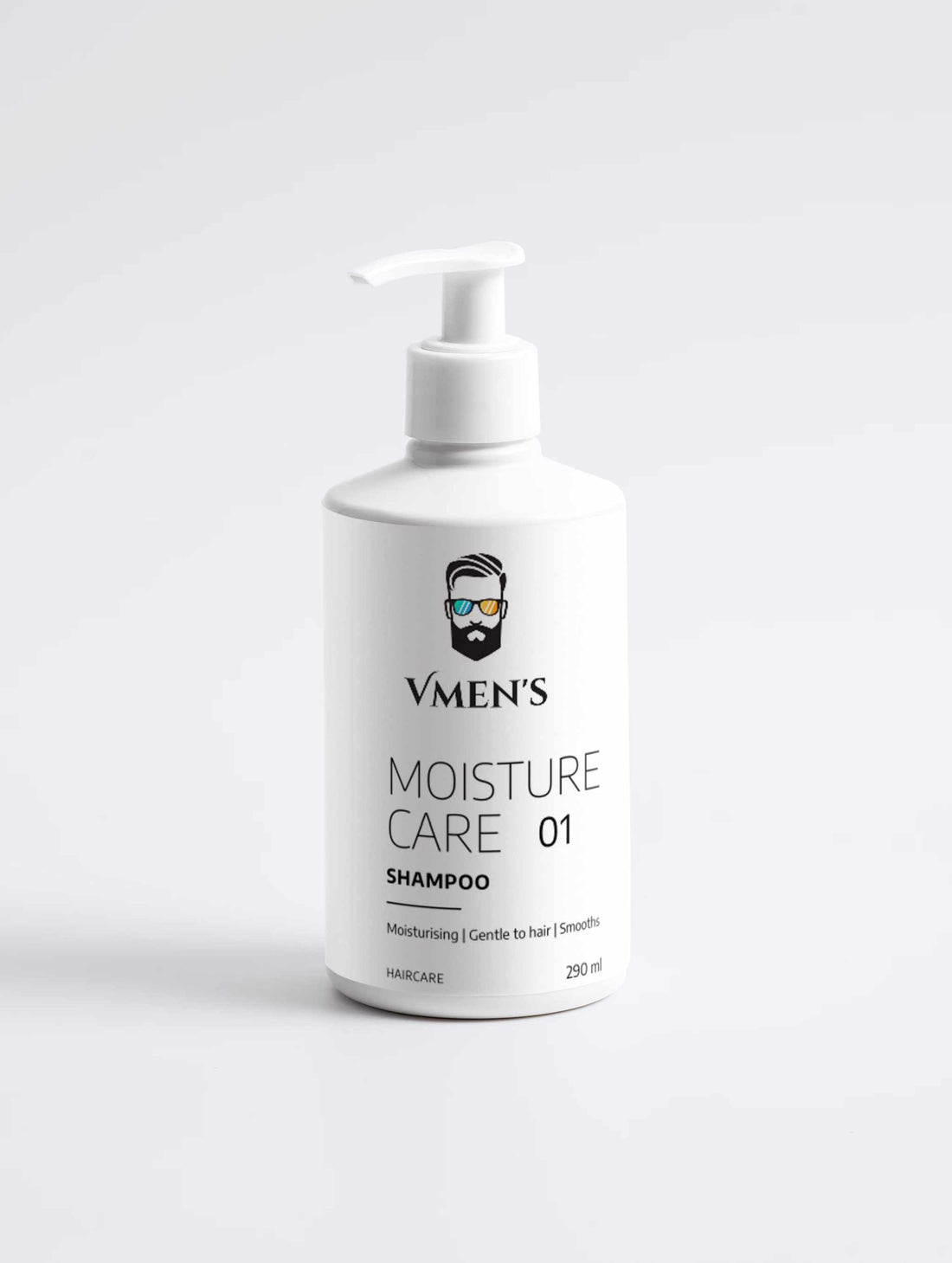 A white pump bottle of VMEN&